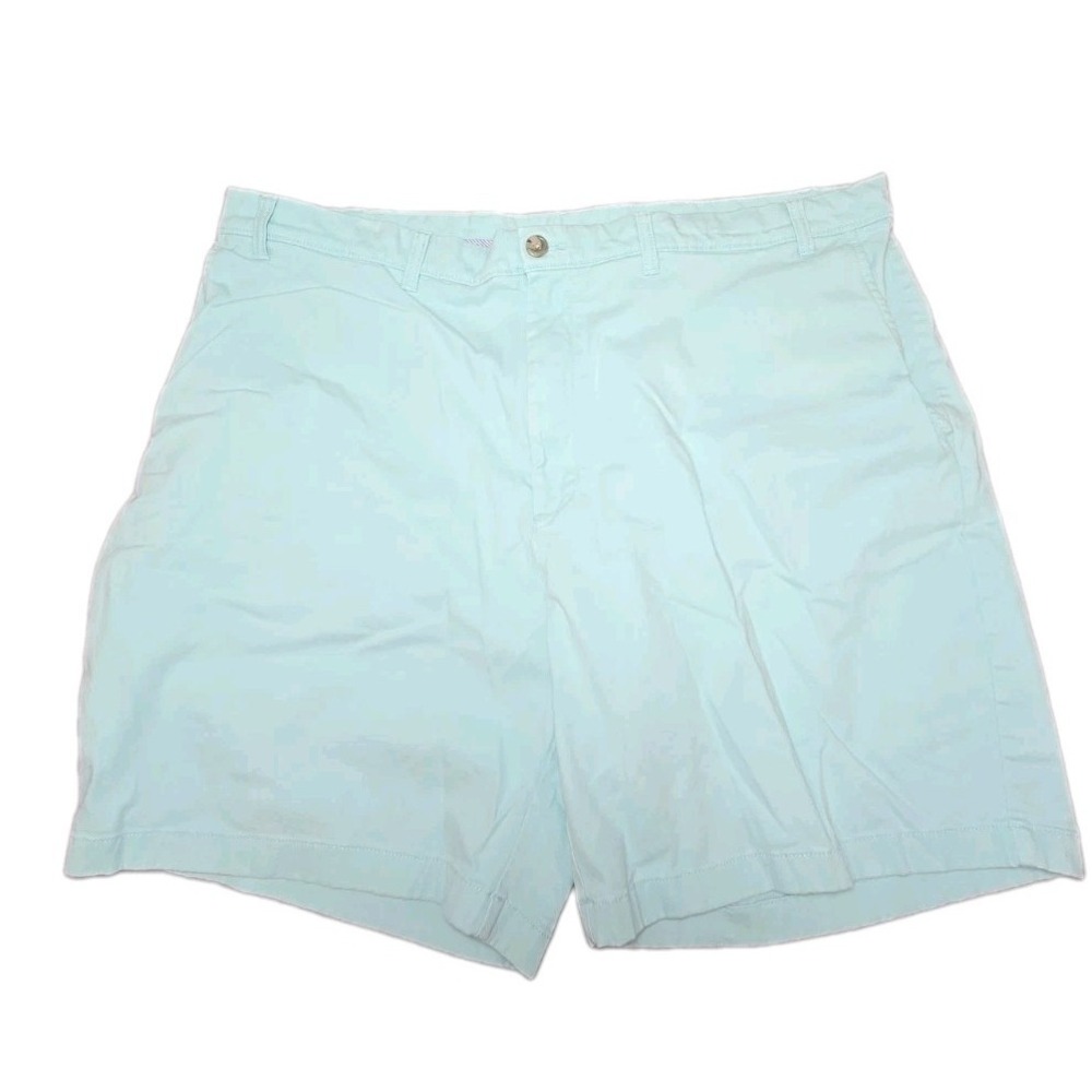 Roundtree & Yorke Shorts Mens 44 Mint Green Stretch Chino Golf Casual Flat Front